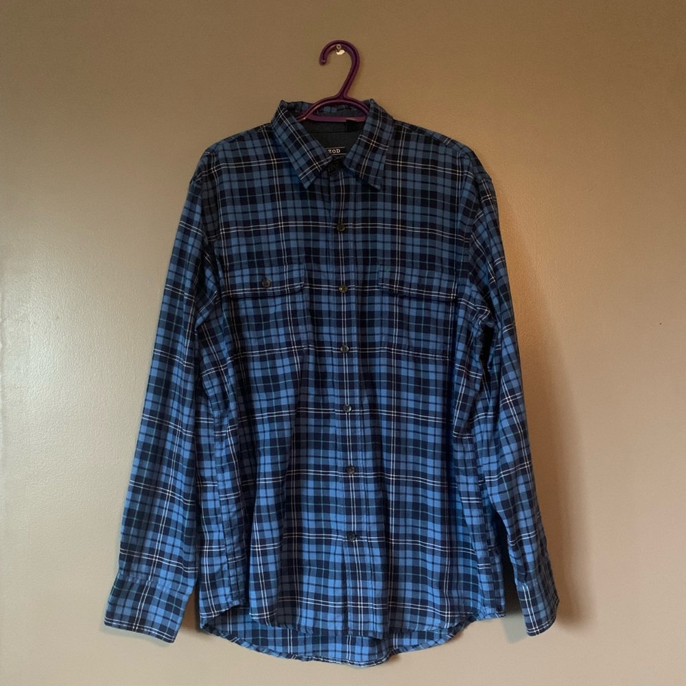 Blue Plaid Button Down
